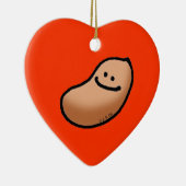 Ornement Cœur En Céramique Arachide de bébé (Droite)