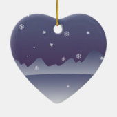 Ornement Cœur En Céramique Arctique (Dos)