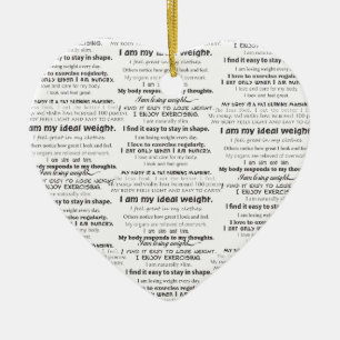 Ornement Cœur En Céramique Arrière - plan perdant de poids