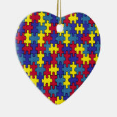 Ornement Cœur En Céramique Autisme (Droite)