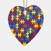 Ornement Cœur En Céramique Autisme (Gauche)