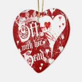 Ornement Cœur En Céramique Avec Sa Tête (Gauche)