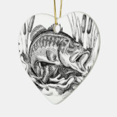 Ornement Cœur En Céramique basse noire (Gauche)