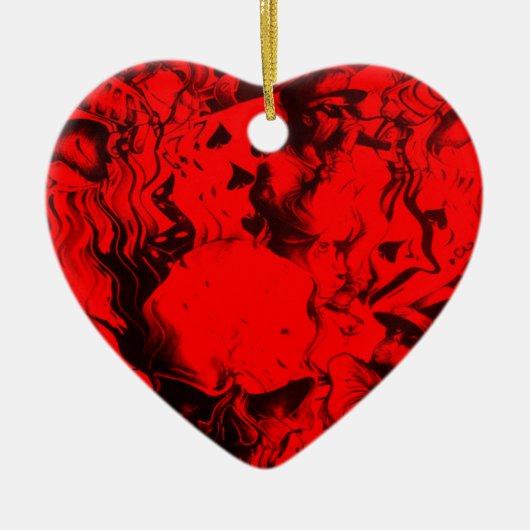 Ornement Cœur En Céramique Belle extraordinaire dernière qualité en ligne Ske (Devant)