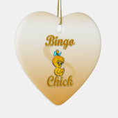 Ornement Cœur En Céramique Bingo Chick (Droite)