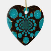 Ornement Cœur En Céramique Blue Lights (Droite)