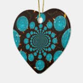 Ornement Cœur En Céramique Blue Lights (Gauche)