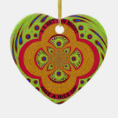 Ornement Cœur En Céramique Bonne journée (Devant)