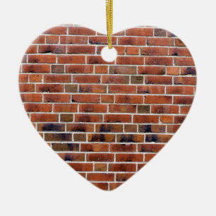 Ornement Cœur En Céramique Brick wall with joints