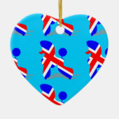 Ornement Cœur En Céramique Britt poodle (Devant)