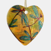Ornement Cœur En Céramique Brouillard de libellule (Droite)