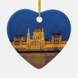Ornement Cœur En Céramique Budapest Hongrie