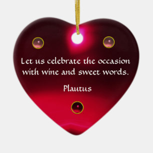 Ornement Cœur En Céramique CAMEO ANTIQUE, DAME AUX CITES DE VIN DE RAISINS Co