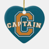 Ornement Cœur En Céramique Capitaine (Dos)