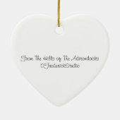 Ornement Cœur En Céramique Cardinal (Dos)