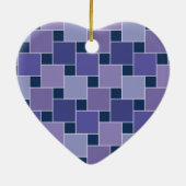Ornement Cœur En Céramique Carré de l'Améthyste (Dos)