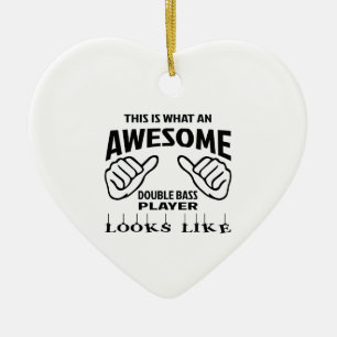 Ornement Cœur En Céramique C'est quel double bassiste impressionnant regarde