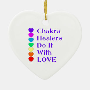 Ornement Cœur En Céramique Chakra Healers le font avec amour