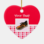 Ornement Cœur En Céramique Chaussure de course mignonne (Dos)
