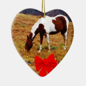 Ornement Cœur En Céramique Cheval de Noël (Droite)