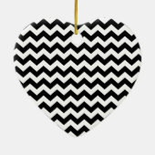 Ornement Cœur En Céramique Chevron (Dos)