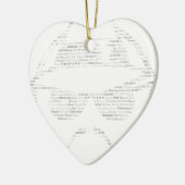 Ornement Cœur En Céramique Chicana fait des descentes en bas texte (Gauche)