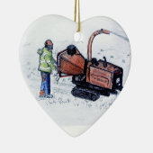 Ornement Cœur En Céramique Chipper de Timberwood (Droite)