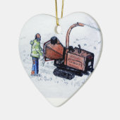 Ornement Cœur En Céramique Chipper de Timberwood (Gauche)