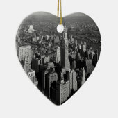 Ornement Cœur En Céramique Chrysler Building New York Manhattan (Droite)