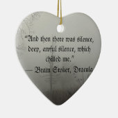 Ornement Cœur En Céramique Citation de Dracula (Droite)