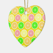 Ornement Cœur En Céramique Citrus (Gauche)