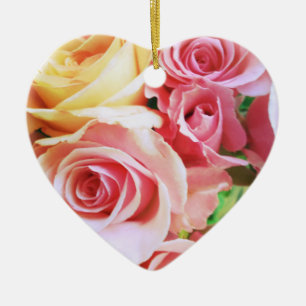 Ornement Cœur En Céramique Coeur de closeuse rose