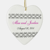 Ornement Cœur En Céramique Coeur personnalisé Keepsake.1 (Droite)