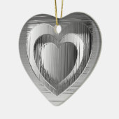 Ornement Cœur En Céramique Coeurs chromés polis (Gauche)