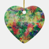 Ornement Cœur En Céramique coeurs de couleur (Dos)