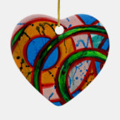 Ornement Cœur En Céramique Composition #20A par Michael Moffa (Dos)