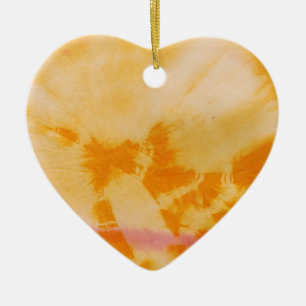 Ornement Cœur En Céramique Composition de teinture de type #4 par Michael Mof