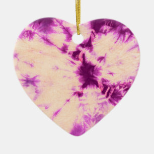 Ornement Cœur En Céramique Composition de teinture de type #7 par Michael Mof