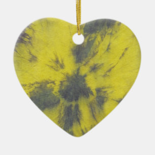 Ornement Cœur En Céramique Composition de teinture de type #8 par Michael Mof