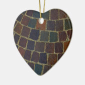Ornement Cœur En Céramique Conception motif (Gauche)