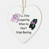 Ornement Cœur En Céramique Concurrence de danse (Gauche)