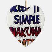 Ornement Cœur En Céramique Conserver Simple Hakuna Matata Art Print (Droite)