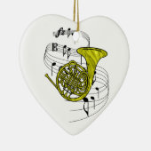 Ornement Cœur En Céramique Cor de harmonie (Droite)