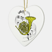 Ornement Cœur En Céramique Cor de harmonie (Gauche)