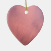 Ornement Cœur En Céramique Cotton Candy Sky (Droite)