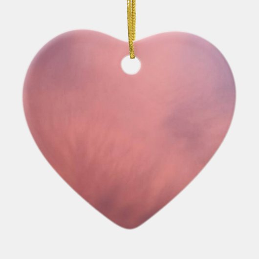 Ornement Cœur En Céramique Cotton Candy Sky (Devant)