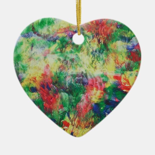 Ornement Cœur En Céramique couleurs (Devant)