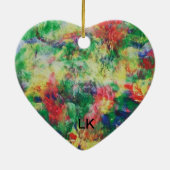 Ornement Cœur En Céramique couleurs (Dos)