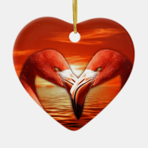 Ornement Cœur En Céramique couple romantique couple rendez-vous aile oiseau o