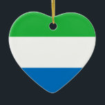 Ornement Cœur En Céramique Coût bas ! Drapeau de Sierra Leone<br><div class="desc">Conception classique de drapeau de Sierra Leone disponible sur beaucoup de produits dans notre magasin ! Montrez votre fierté de Sierra Leone avec ces articles spéciaux ou achetez quelque chose pour cet indigène spécial de Sierra Leone dans votre vie ! Vérifiez notre magasin plus d'articles ! Ayez une demande de...</div>